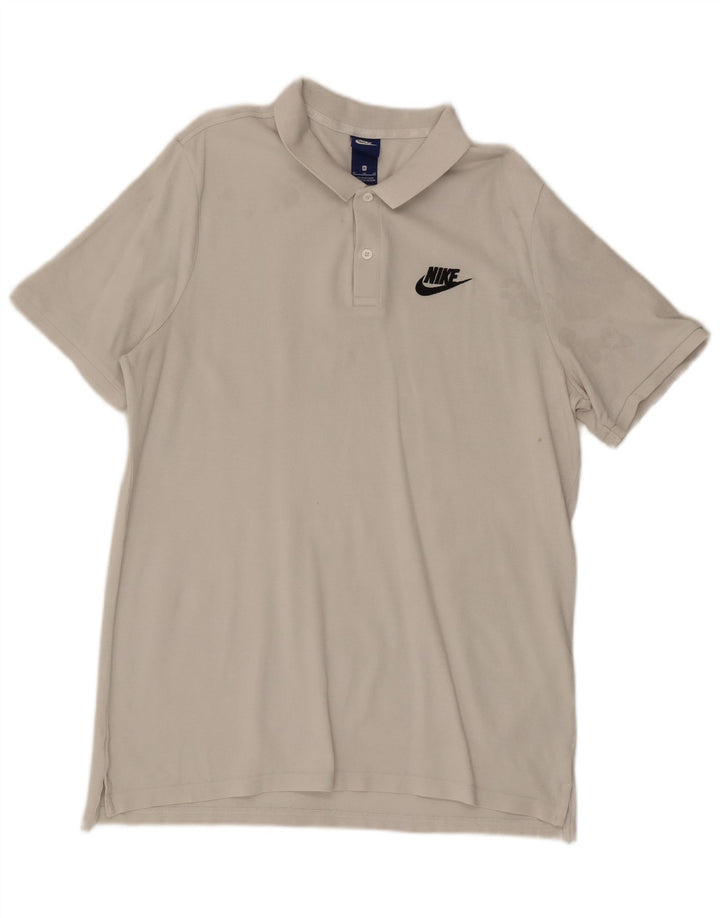 NIKE Herren-Poloshirt XL aus weißer Baumwolle