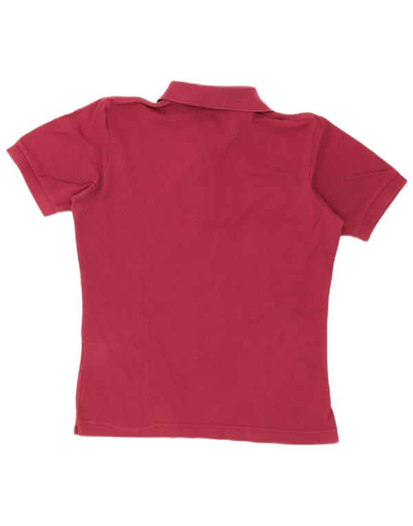 KAPPA Damen Poloshirt UK 12 Medium Burgund Baumwolle