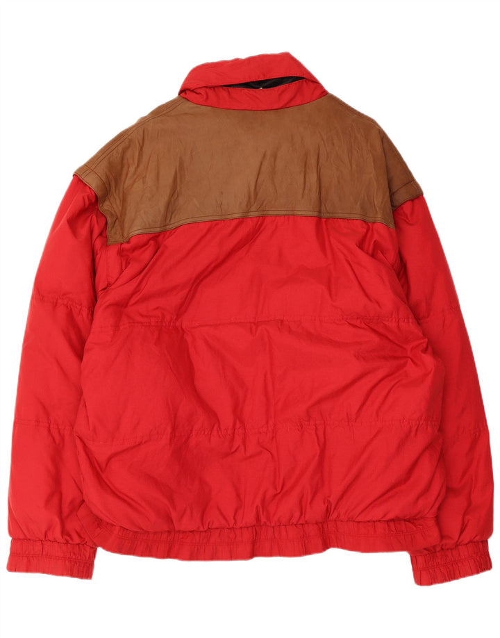 Daniel Hechter Herren Wattierte Jacke IT 52 XL Rot Colourblock Polyamid