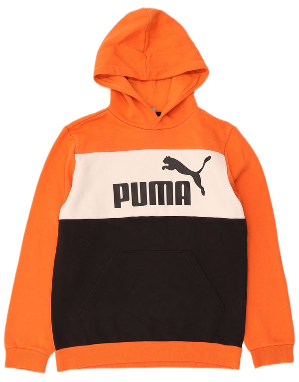 Puma Jungen Graphic Hoodie Pullover 13-14 Jahre Orange Colourblock Baumwolle