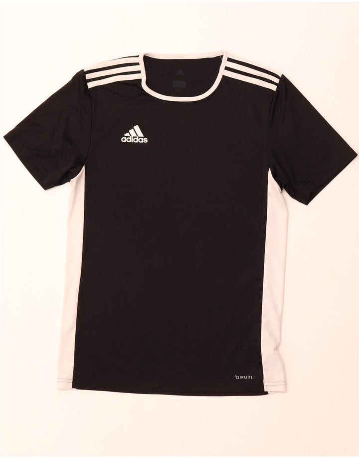ADIDAS Herren Climalite T-Shirt Top Small Schwarz Colourblock Polyester