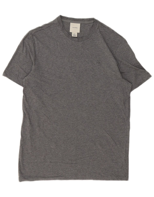 Calvin Klein Herren T-Shirt Top Small Grau Baumwolle