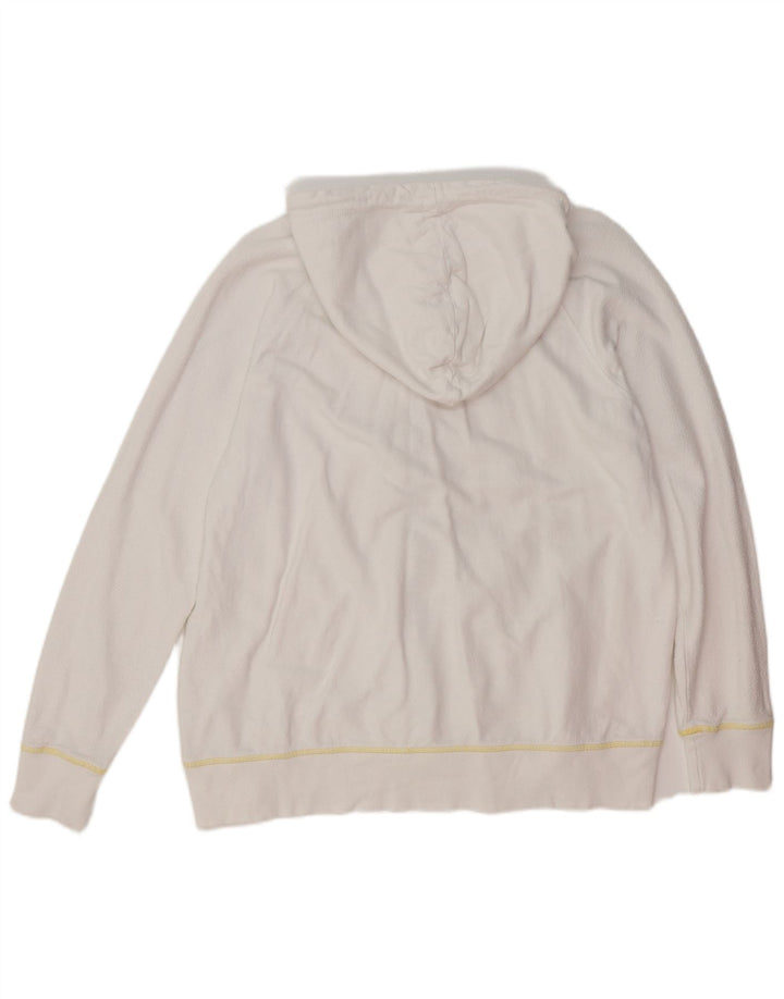 FAT FACE Herren-Kapuzenpullover mit Reißverschluss, groß, aus weißer Baumwolle