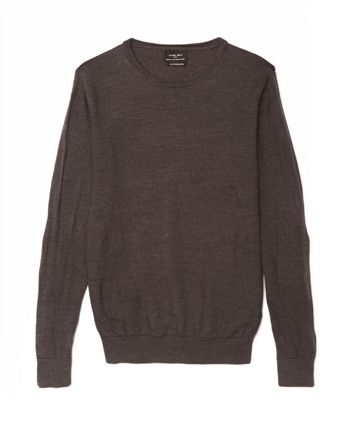 Zara Herren-Pullover, große graue Wolle