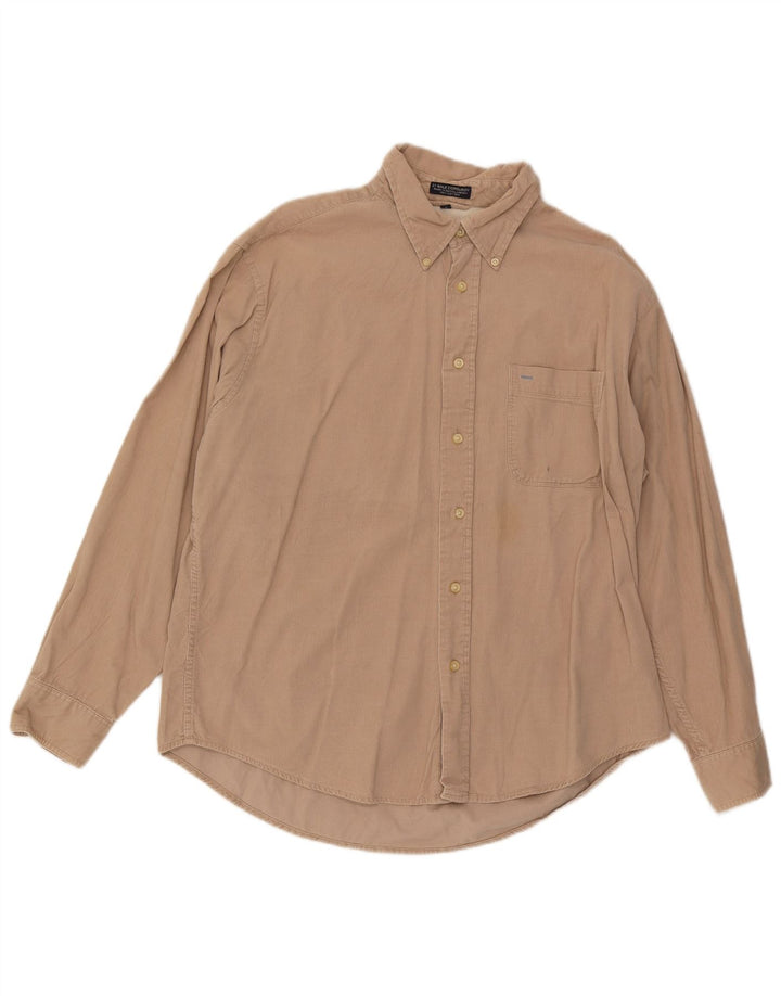 Izod Herren-Cordhemd, groß, beige Baumwolle