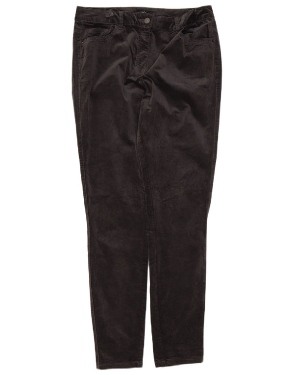 M&Co Damen Samt Skinny Casual Hose UK 14 Large W34 L32 Grau Baumwolle
