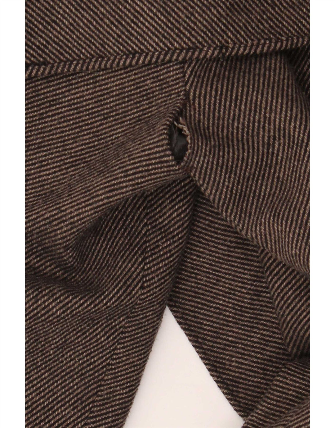 Luisa Spagnoli Damen 2-Knopf-Blazerjacke IT 44 Mittelbrauner Nadelstreifen