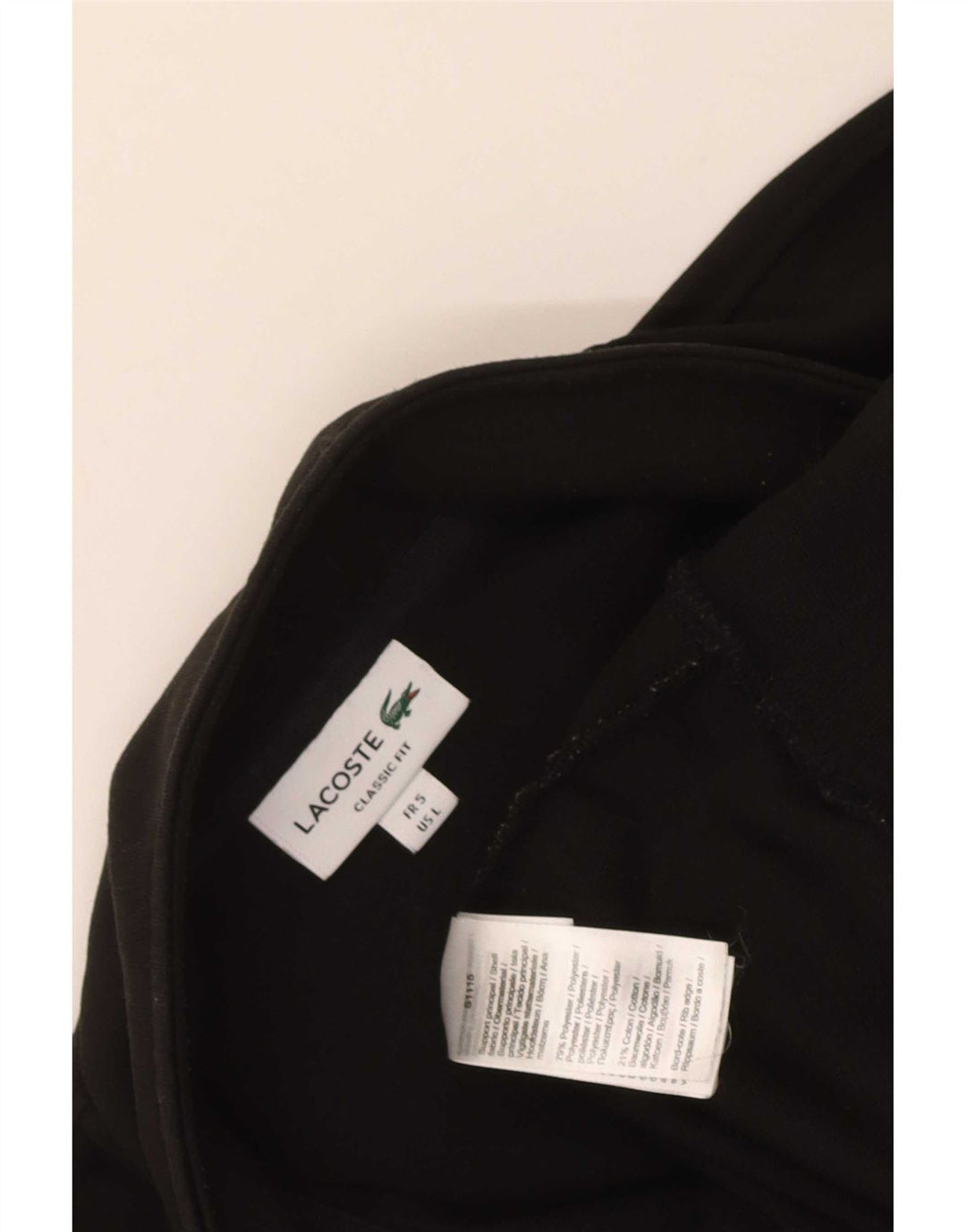 Lacoste Herren-Sweatshirt mit klassischer Passform und Reißverschluss, Größe 5, groß, Schwarz