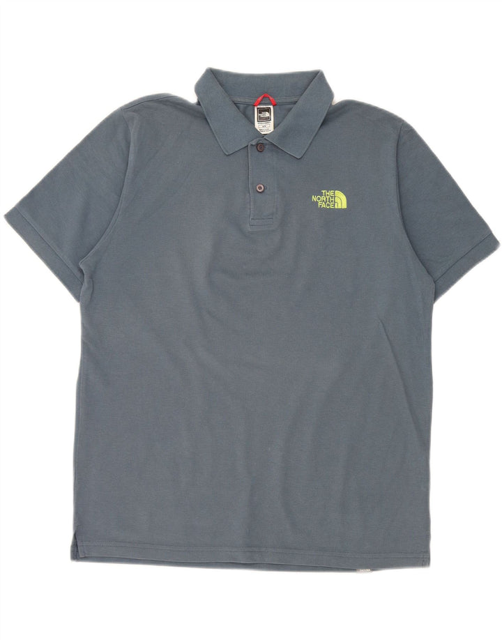 The North Face Herren-Poloshirt aus mittelblauer Baumwolle