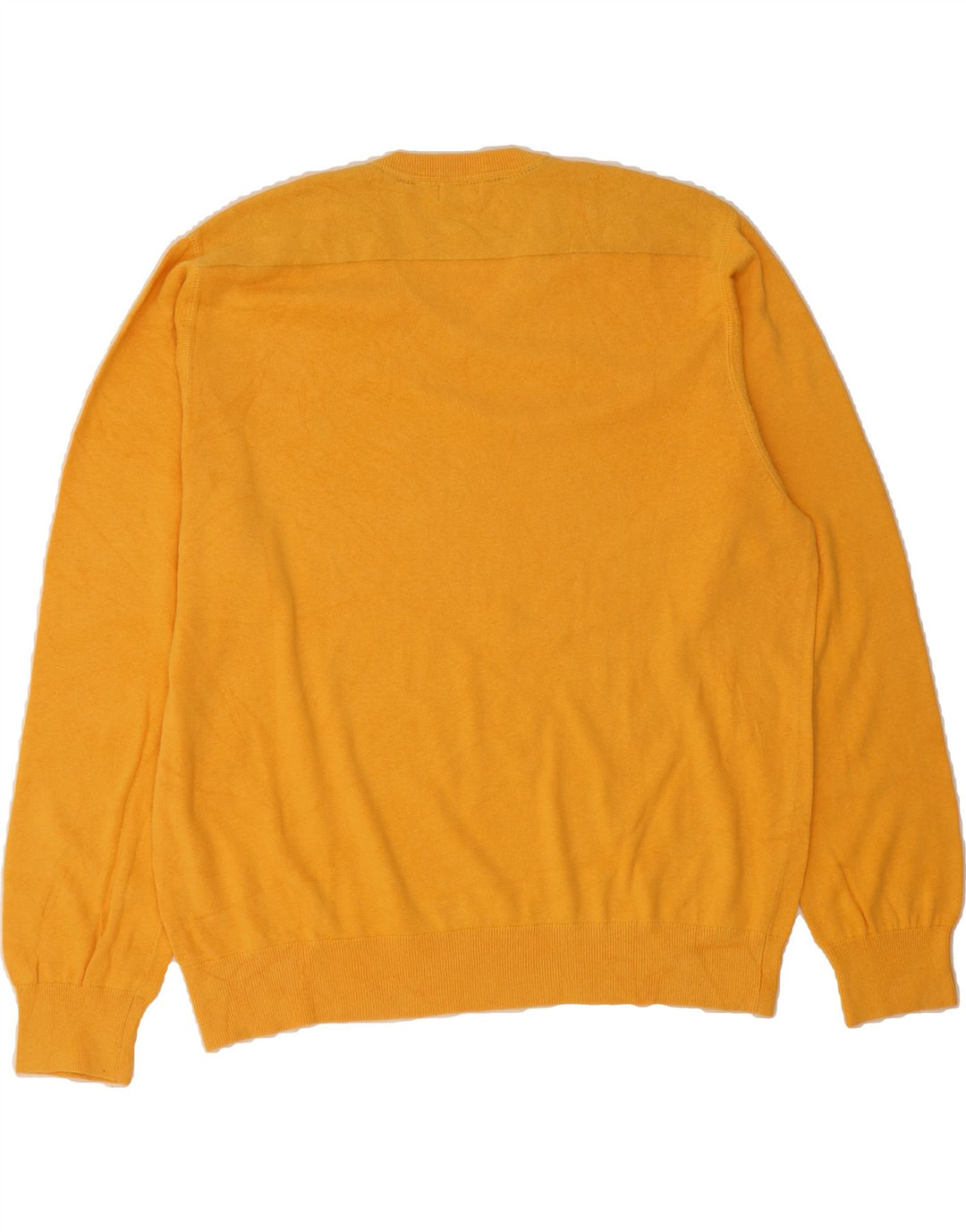 IZOD Mens V-Neck Jumper Sweater XL Yellow Cotton Vintage Izod and Second-Hand Izod from Messina Hembry 