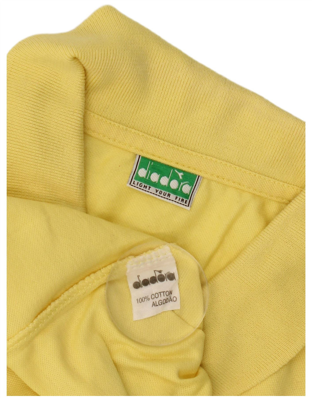 Diadora Herren-Poloshirt aus mittelgelber Baumwolle