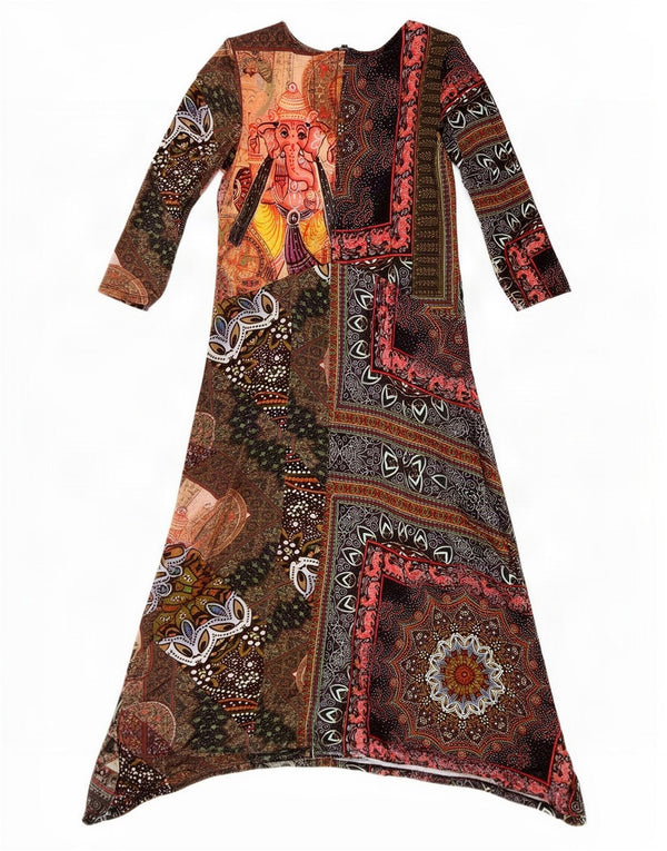 Desigual Damen Asymmetrisches Tunikakleid UK 14 Großes mehrfarbiges Blumenmuster