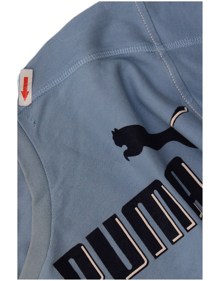 PUMA Herren Graphic Top Langarm XL Blau Baumwolle
