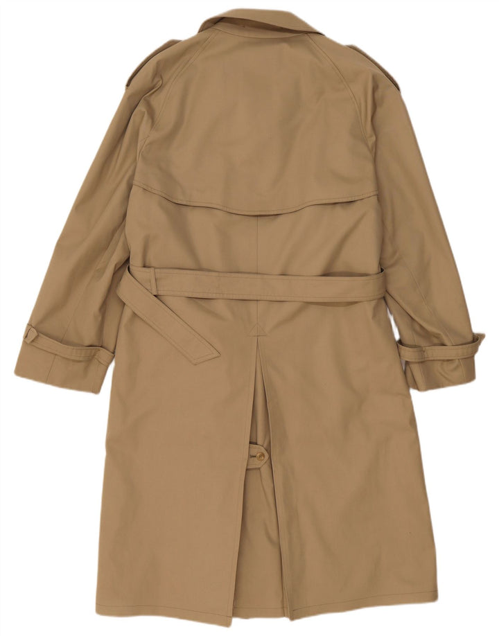 Vintage Herren Trenchcoat IT 46 Kleine Beige Wolle