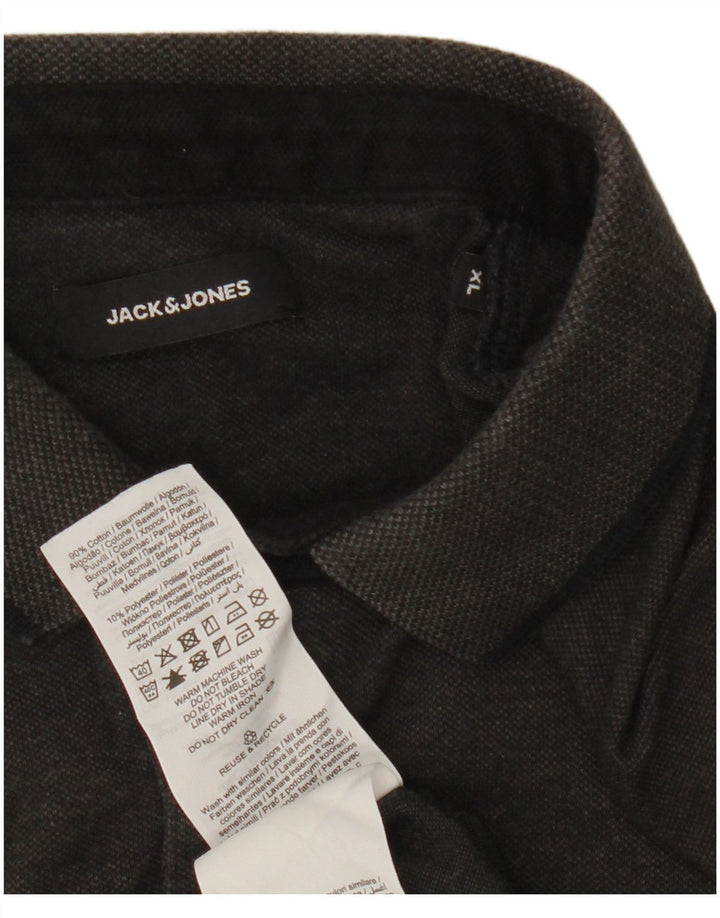 Jack & Jones Herren Poloshirt XL Schwarz Baumwolle