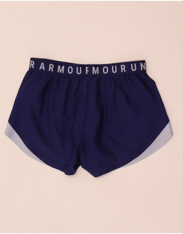 Under Armour Damen Graphic Sport Shorts UK 14 Mittelblau Sport