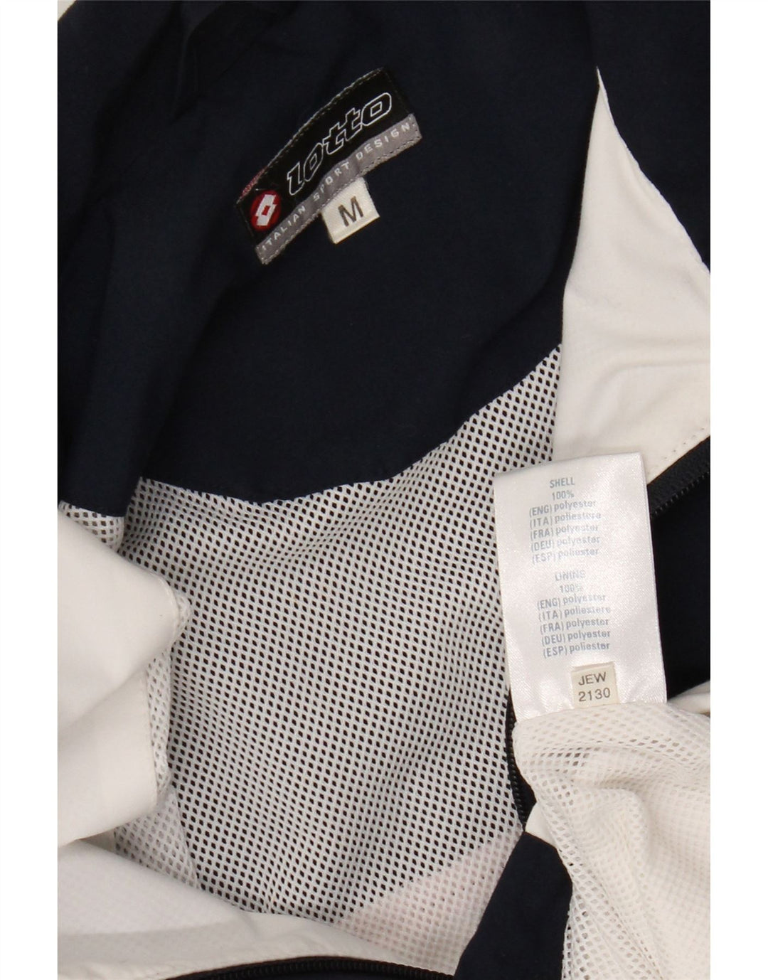 Lotto Herren-Trainingsanzug-Oberteil, mittleres Marineblau, Farbblock-Polyester