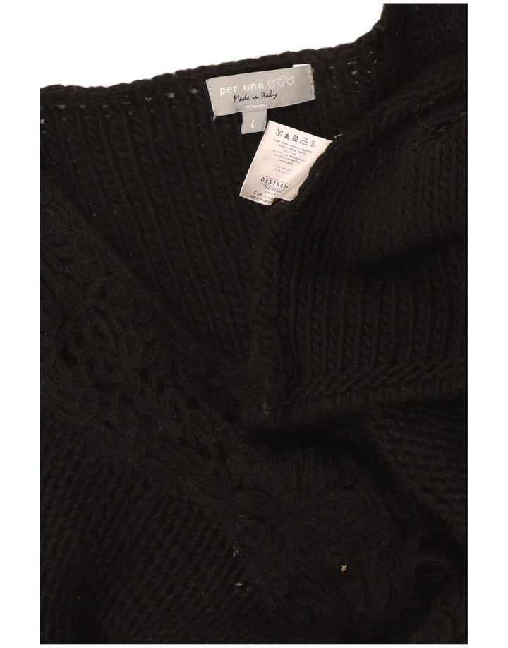 Marks & Spencer Damen Per Una Cardigan Pullover UK 16 Large Schwarz