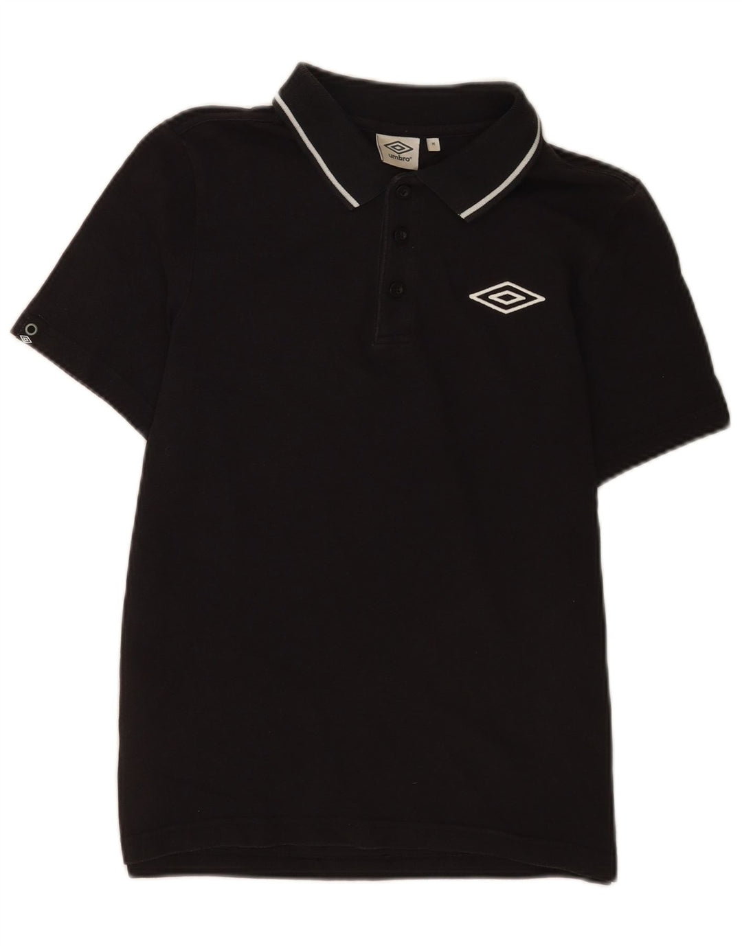 Umbro Herren-Poloshirt aus mittelschwarzer Baumwolle