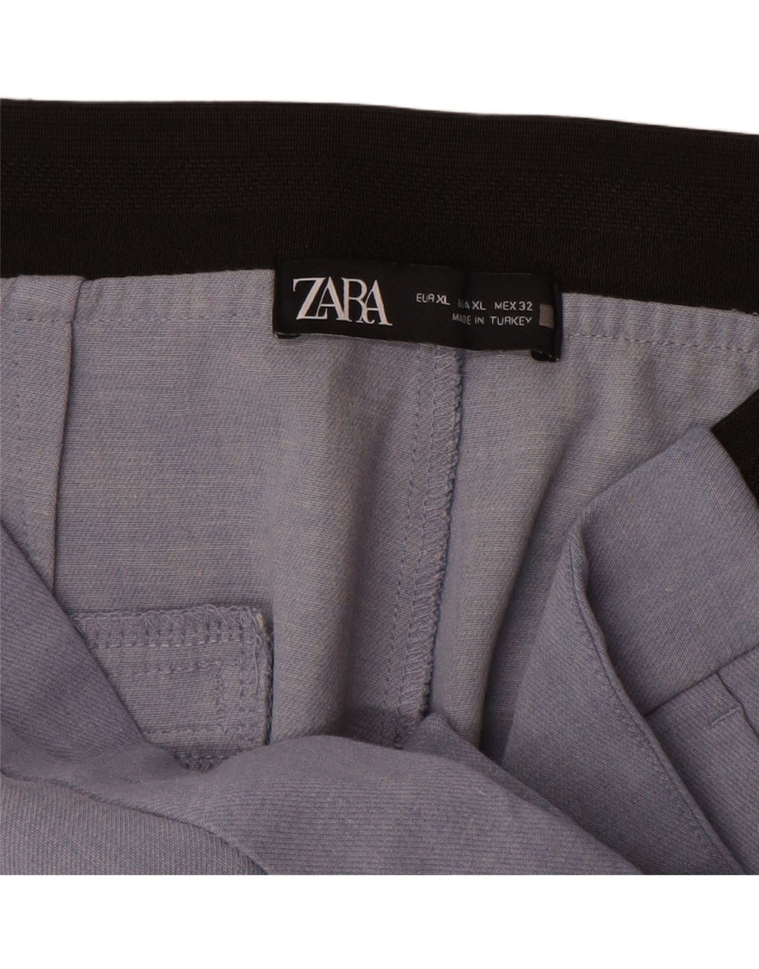 Gerade Chino-Hose für Damen von Zara, XL, W32, L27, Blau, Polyester