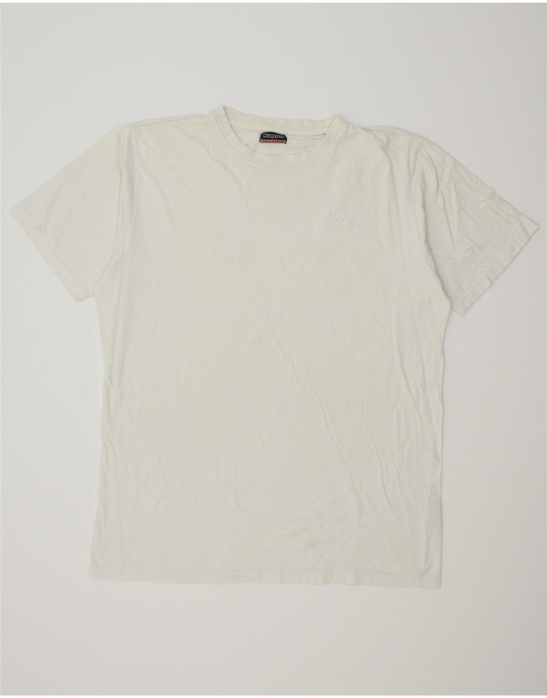 KAPPA Mens T-Shirt Top 2XL White Cotton Vintage Kappa and Second-Hand Kappa from Messina Hembry 