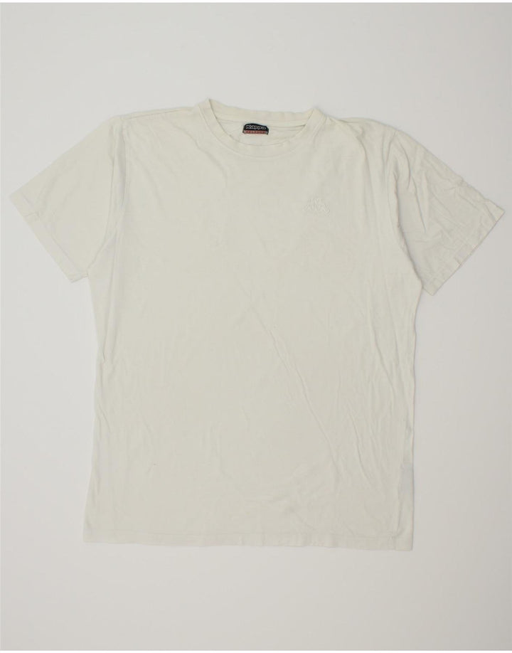 KAPPA Mens T-Shirt Top 2XL White Cotton Vintage Kappa and Second-Hand Kappa from Messina Hembry 