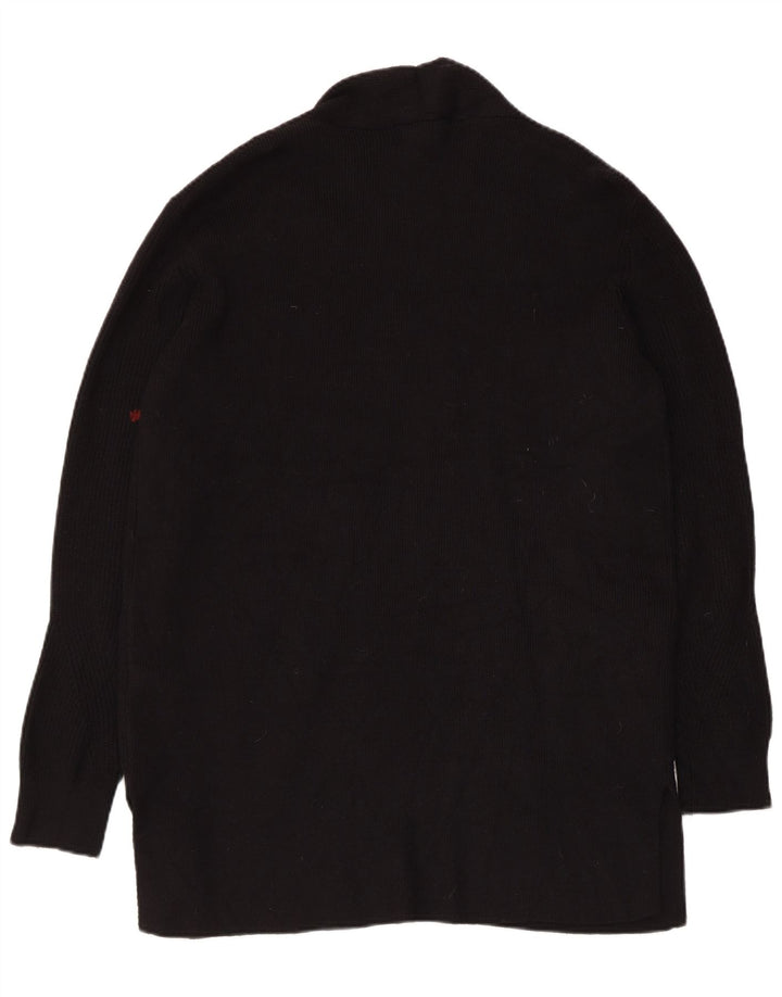 Marks & Spencer Damen Longline Open Cardigan Pullover UK 14 Medium Schwarz