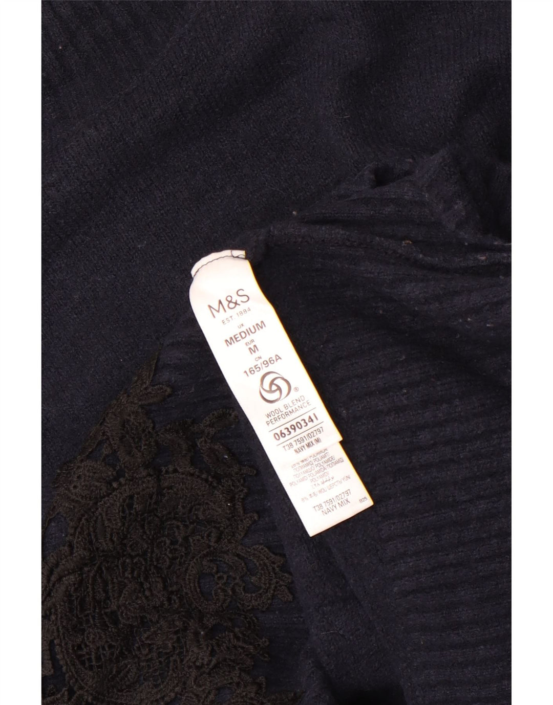 Marks & Spencer Damen-Pullover mit Rollkragen, Gr. 14, mittleres Marineblau