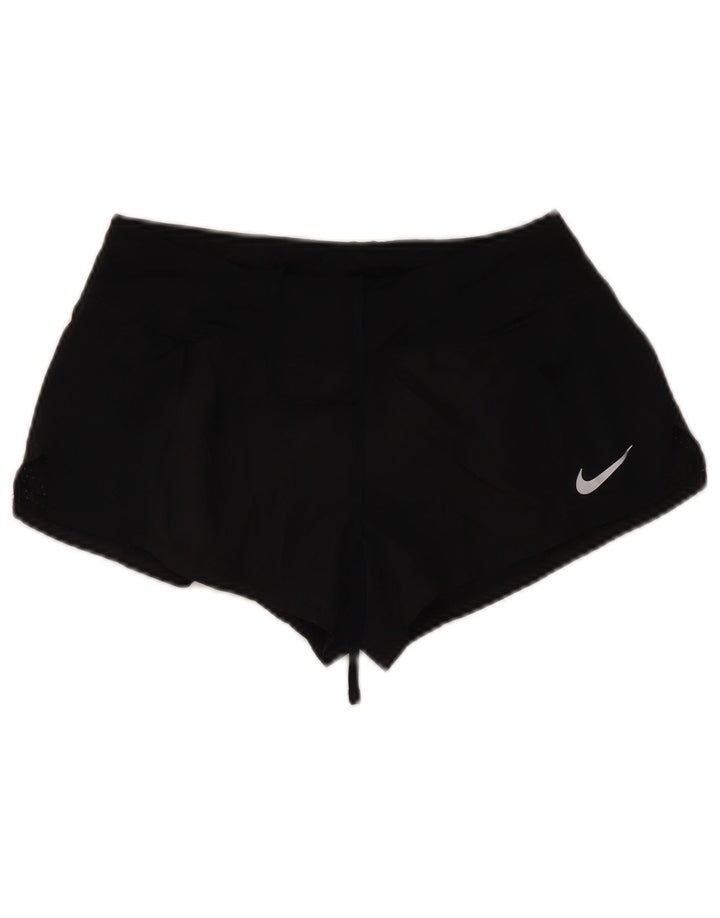 Nike Damen Dri Fit Sport Shorts UK 10 Small Schwarz Polyester
