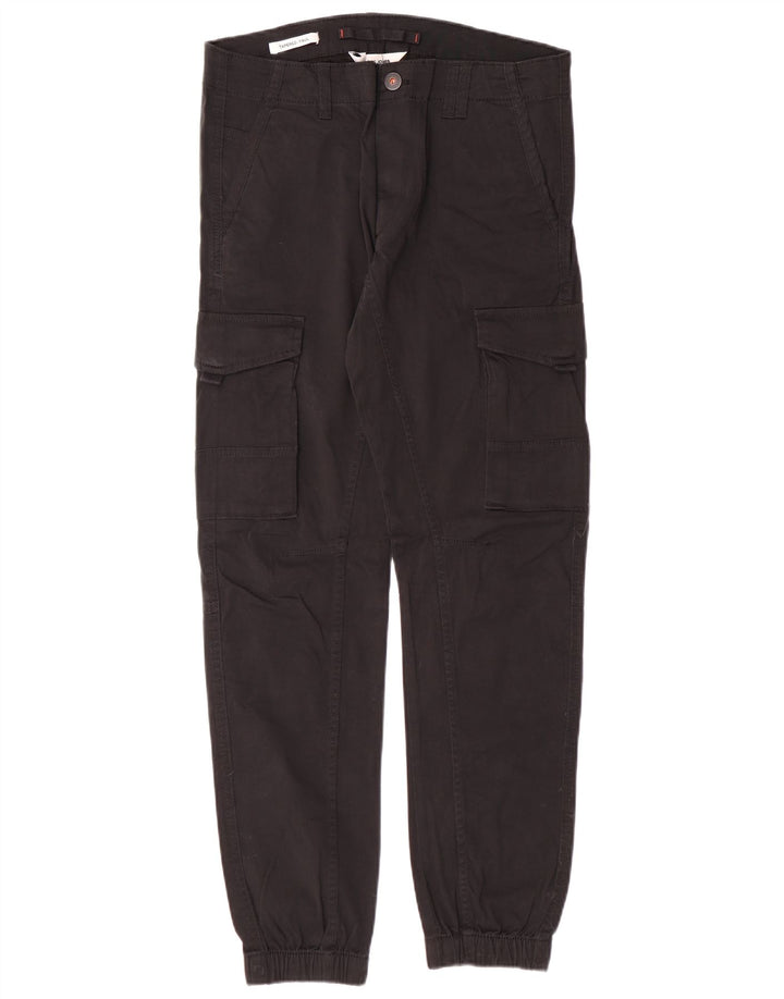 JACK & JONES Herren Paul Tapered Cargohose W31 L32 Schwarz Baumwolle Classic