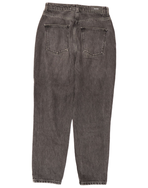 Zara Damen High Waist Tapered Jeans EU 38 Small W28 L27 Grau