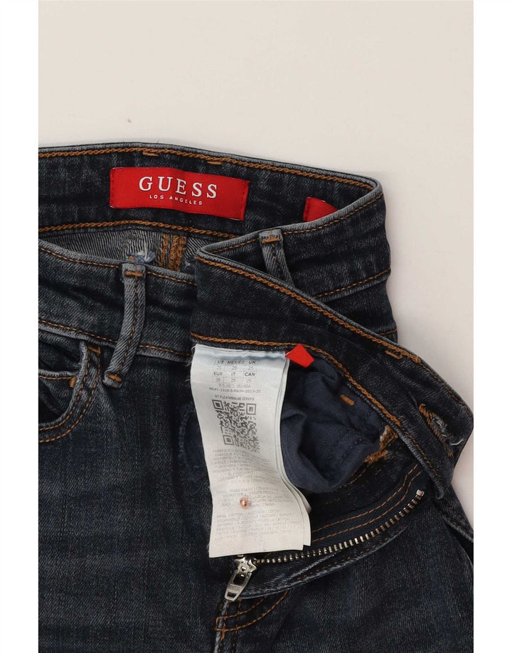 Guess Damen Distressed Skinny Jeans W25 L26 Marineblaues Polyester