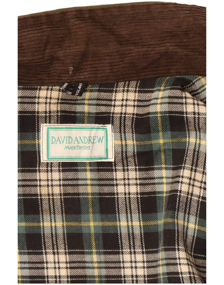 DAVID ANDREW Herren Manchester Weste aus gewachster Baumwolle, UK 40, große Khaki-Baumwolle