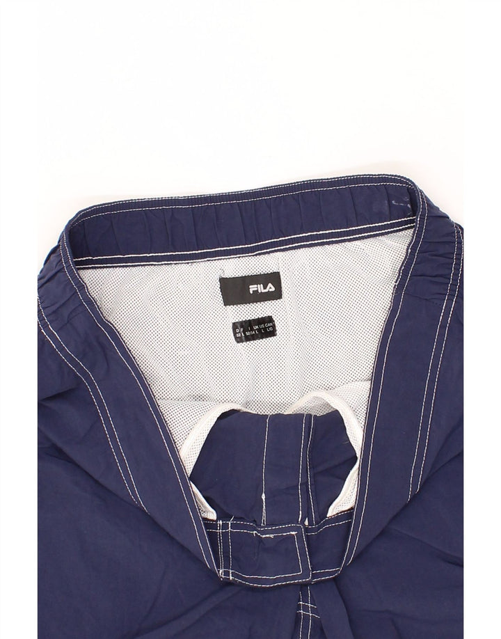 FILA Mens Swimming Shorts Large  Navy Blue Vintage Fila and Second-Hand Fila from Messina Hembry 