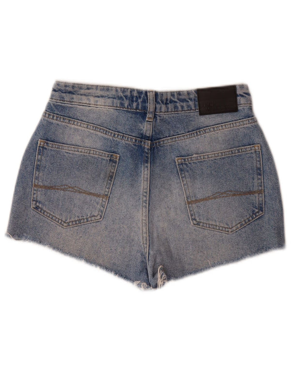 Jack Wills Salcombe Damen-Jeansshorts mit hoher Taille, Gr. 8, Größe S, W28, Blau