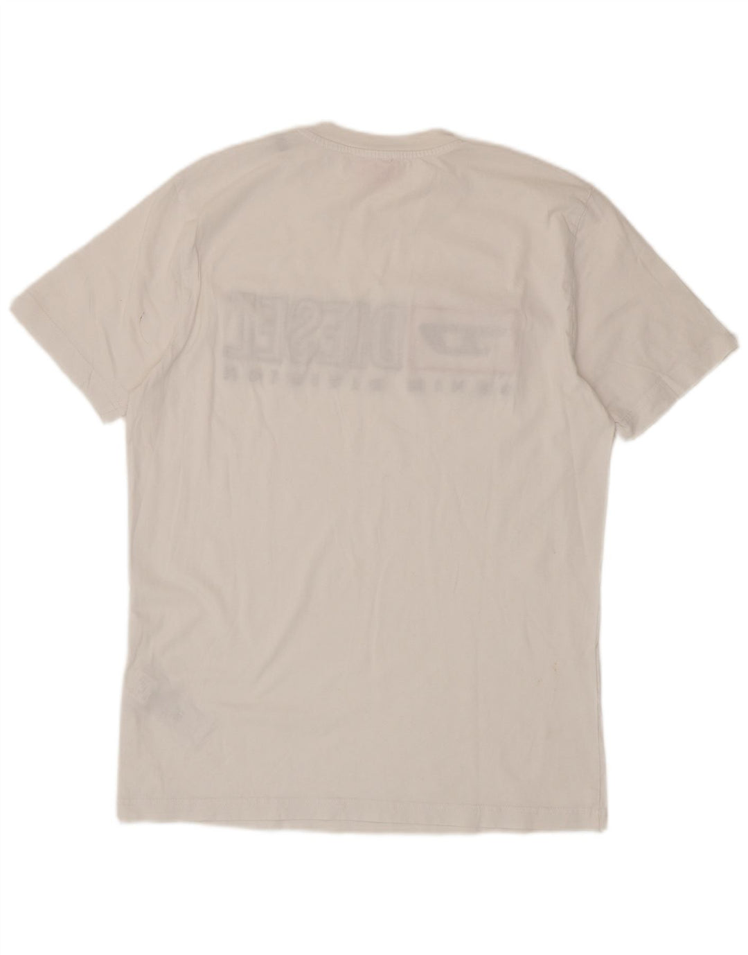 Diesel Herren Grafik-T-Shirt-Oberteil XL aus weißer Baumwolle