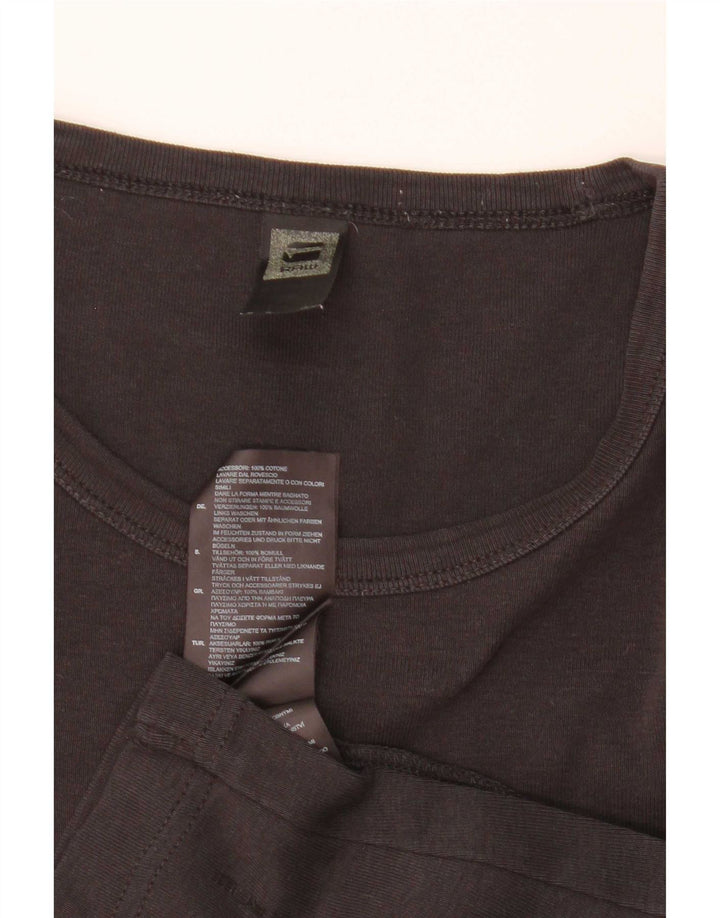 G-Star Herren-Oberteil, langärmelig, mittelschwarz, Baumwolle