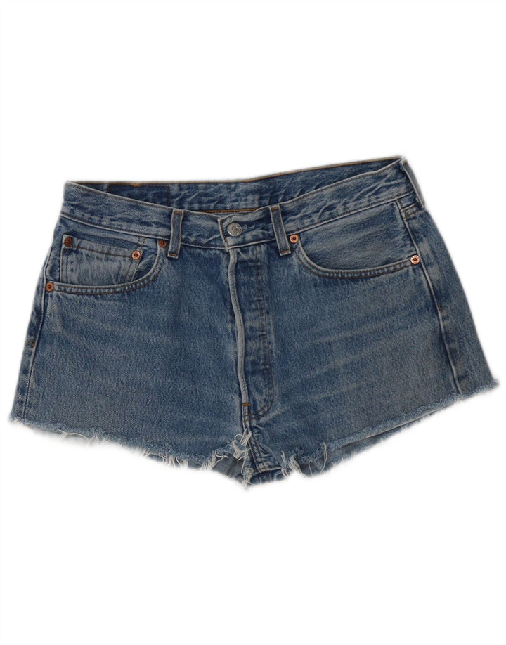 Levi's Damen 501 Denim Hot Pants W32 Große blaue Baumwolle