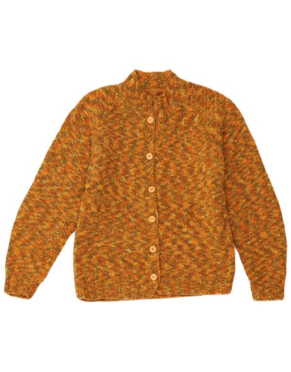 Vintage Damen Cardigan Pullover UK 12 Mittelgelb meliert