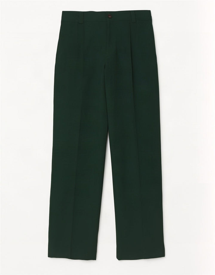 Gerade Freizeithose für Damen von Zara, mittelgroß, W28, L32, grün, Polyester