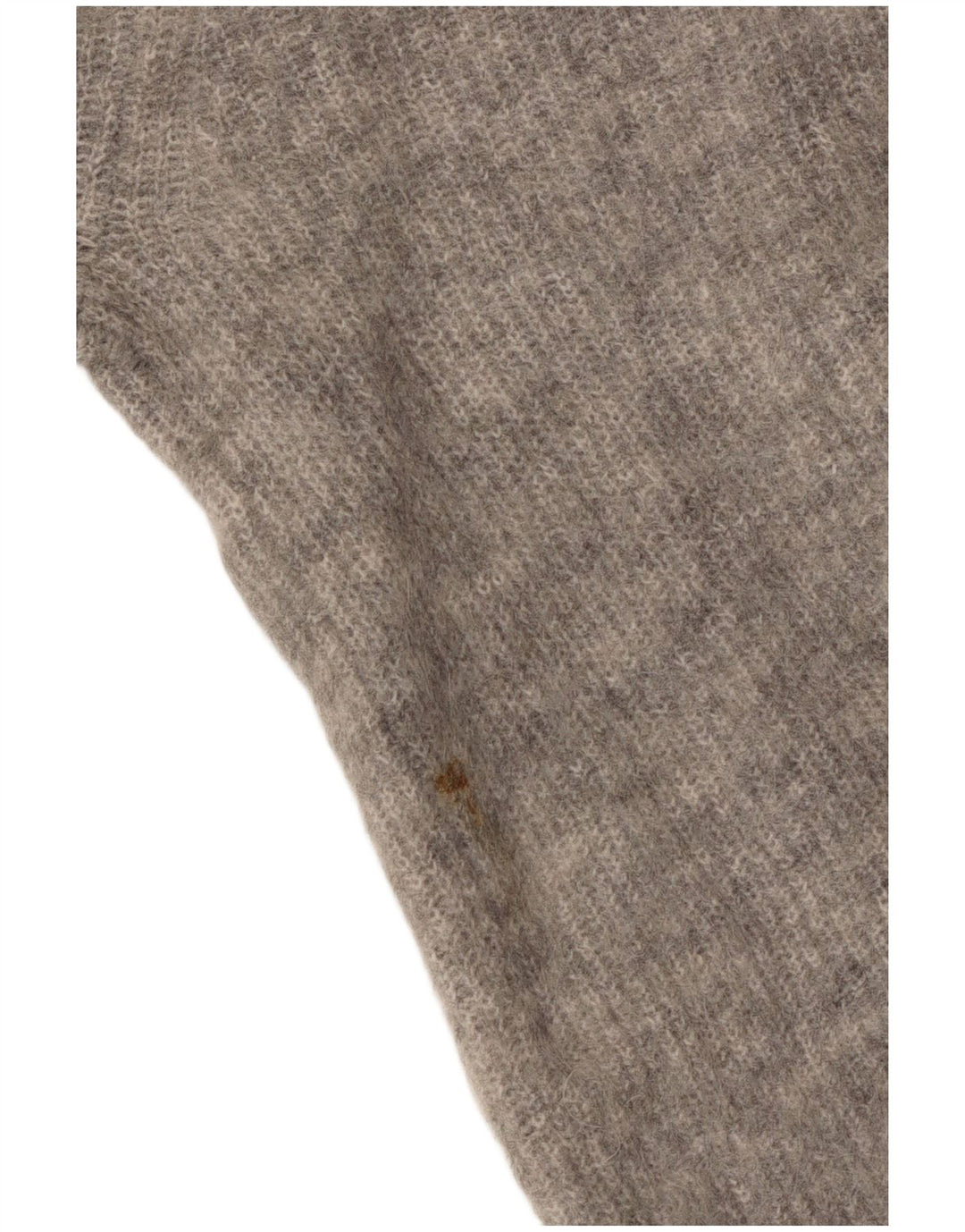 ZARA Damen Crop V-Ausschnitt Pullover Pullover UK 14 Mittelgrau meliert