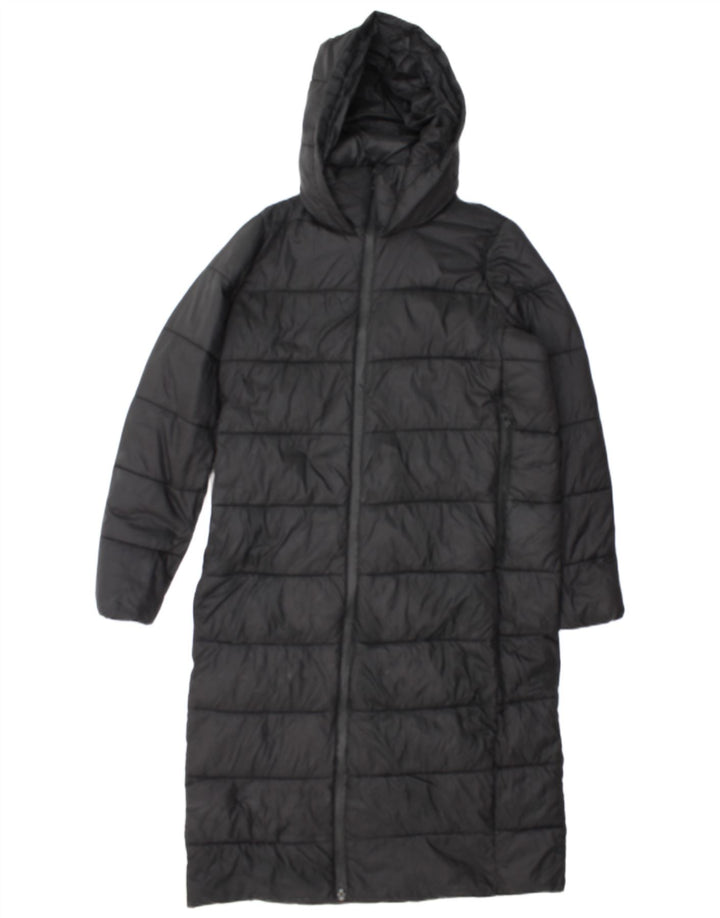 Zara Damen Kapuzenmantel, gepolstert, UK 14, Mittelschwarzes Nylon