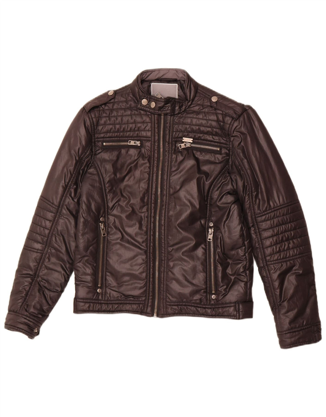 Lee Jungen Militär-Jacke, gepolstert, 11–12 Jahre, schwarzes Polyester