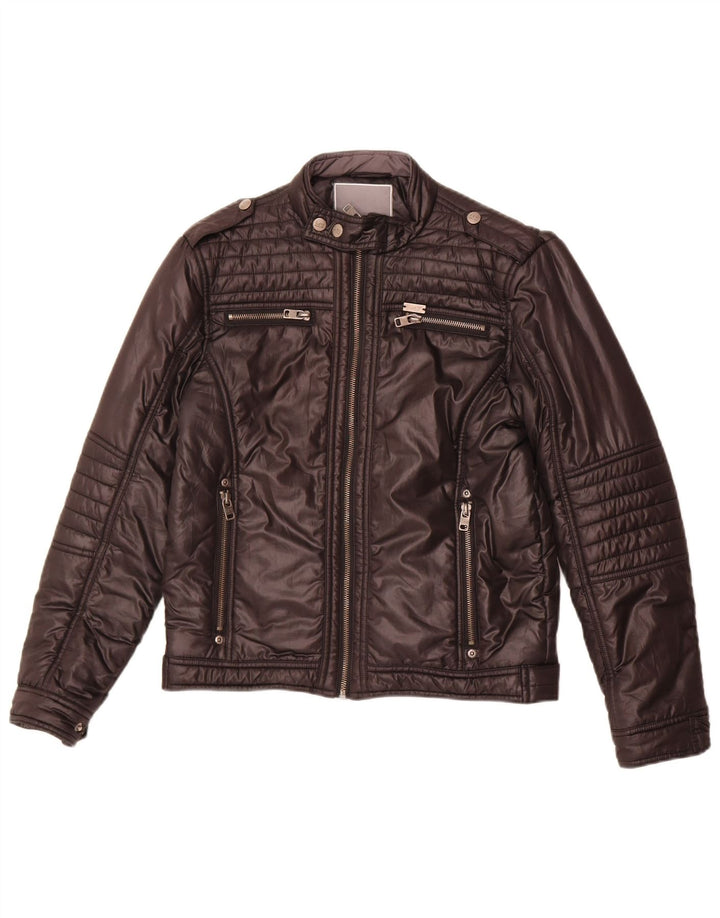 Lee Jungen Militär-Jacke, gepolstert, 11–12 Jahre, schwarzes Polyester