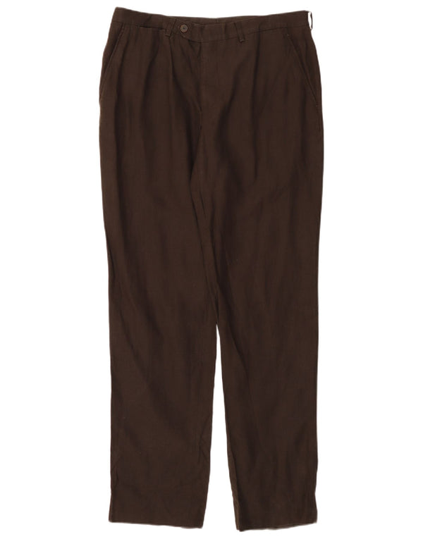 MASSIMO DUTTI Gerade Chino-Hose für Damen, EU 44, Größe L, W34, L30, Braun