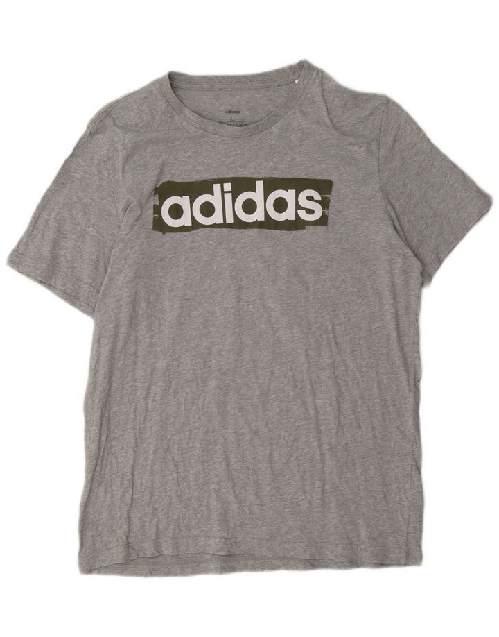 Adidas Herren Grafik T-Shirt Top Large Grau Baumwolle