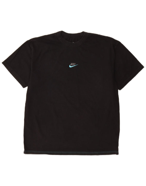 Nike Herren T-Shirt Top Medium Schwarz Baumwolle