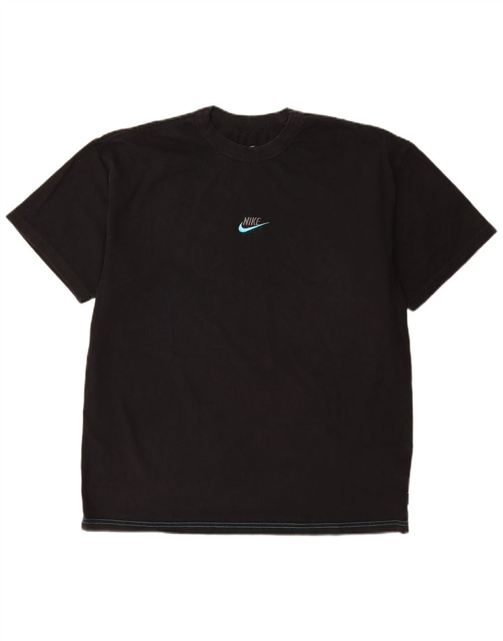 Nike Herren T-Shirt Top Medium Schwarz Baumwolle