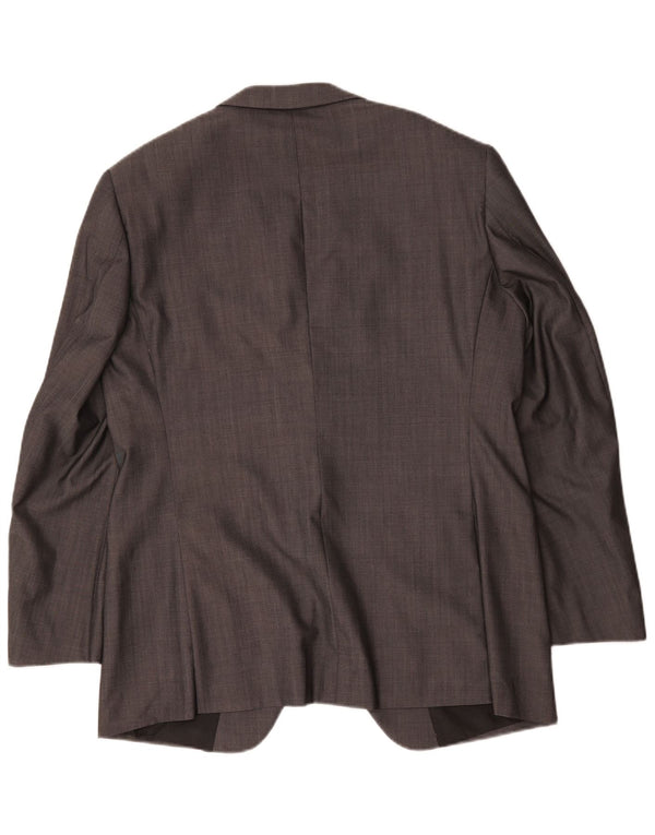 Marks & Spencer Herren Autograph 1 Knopf Blazer Jacke UK 42 Große graue Wolle