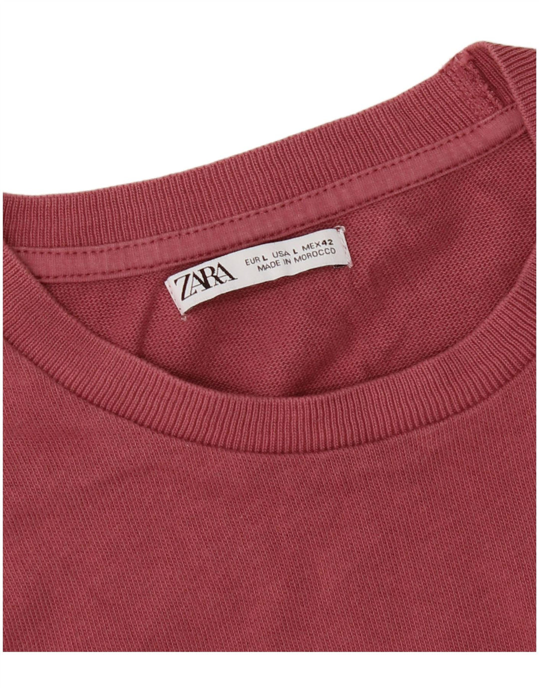 Zara Herren T-Shirt Top Large Rosa